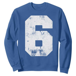 Number 6 Sweatshirt Matching 67 Meme 6th Birthday 6 Years TS10 Royal Blue Print Your Wear