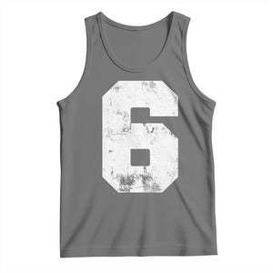 Number 6 Tank Top Matching 67 Meme 6th Birthday 6 Years TS10 Black Heather Print Your Wear