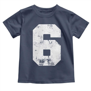 Number 6 Toddler T Shirt Matching 67 Meme 6th Birthday 6 Years TS10 Navy Print Your Wear