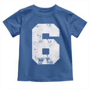 Number 6 Toddler T Shirt Matching 67 Meme 6th Birthday 6 Years TS10 Royal Blue Print Your Wear