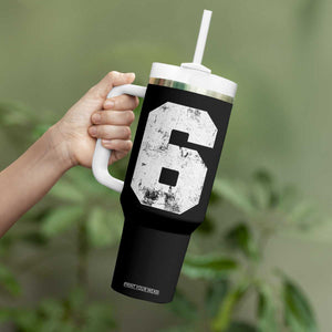 Number 6 Tumbler With Handle Matching 67 Meme 6th Birthday 6 Years TS10 Print Your Wear