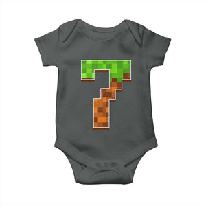 Number 7 Baby Onesie Game Matching 67 Meme Costume 7th Birthday 7 Years TS10 Dark Heather Print Your Wear