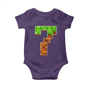 Number 7 Baby Onesie Game Matching 67 Meme Costume 7th Birthday 7 Years TS10 Purple Print Your Wear