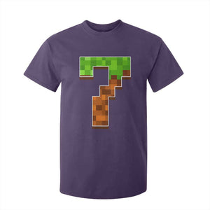 Number 7 T Shirt For Kid Game Matching 67 Meme Costume 7th Birthday 7 Years TS10 Purple Print Your Wear