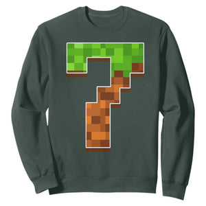 Number 7 Sweatshirt Game Matching 67 Meme Costume 7th Birthday 7 Years TS10 Dark Forest Green Print Your Wear