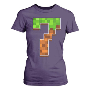 Number 7 T Shirt For Women Game Matching 67 Meme Costume 7th Birthday 7 Years TS10 Purple Print Your Wear
