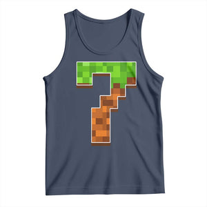 Number 7 Tank Top Game Matching 67 Meme Costume 7th Birthday 7 Years TS10 Navy Print Your Wear