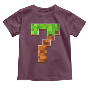 Number 7 Toddler T Shirt Game Matching 67 Meme Costume 7th Birthday 7 Years TS10 Maroon Print Your Wear