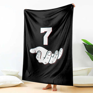 Number 7 Throw Blanket Matching 67 Meme Costume 7th Birthday 7 Years TS10 Print Your Wear