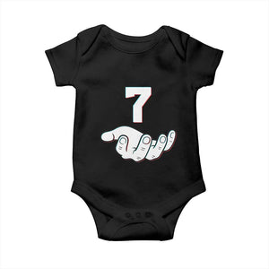 Number 7 Baby Onesie Matching 67 Meme Costume 7th Birthday 7 Years TS10 Black Print Your Wear