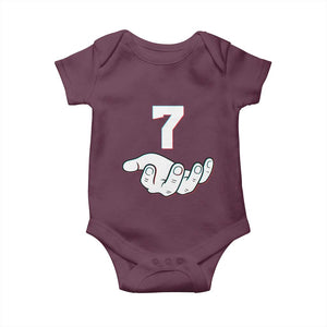 Number 7 Baby Onesie Matching 67 Meme Costume 7th Birthday 7 Years TS10 Maroon Print Your Wear