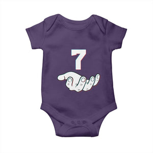 Number 7 Baby Onesie Matching 67 Meme Costume 7th Birthday 7 Years TS10 Purple Print Your Wear