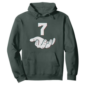 Number 7 Hoodie Matching 67 Meme Costume 7th Birthday 7 Years TS10 Dark Forest Green Print Your Wear