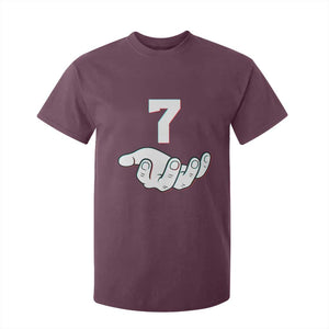 Number 7 T Shirt For Kid Matching 67 Meme Costume 7th Birthday 7 Years TS10 Maroon Print Your Wear