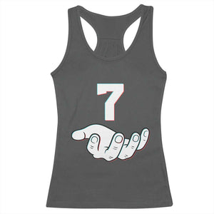 Number 7 Racerback Tank Top Matching 67 Meme Costume 7th Birthday 7 Years TS10 Dark Heather Print Your Wear