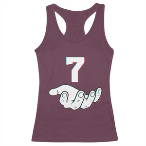 Number 7 Racerback Tank Top Matching 67 Meme Costume 7th Birthday 7 Years TS10 Maroon Print Your Wear