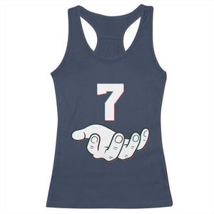 Number 7 Racerback Tank Top Matching 67 Meme Costume 7th Birthday 7 Years TS10 Navy Print Your Wear