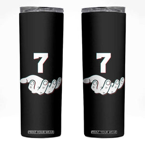 Number 7 Skinny Tumbler Matching 67 Meme Costume 7th Birthday 7 Years TS10 Black Print Your Wear