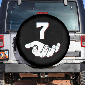 Number 7 Spare Tire Cover Matching 67 Meme Costume 7th Birthday 7 Years TS10 No hole Black Print Your Wear