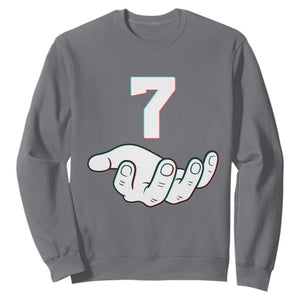 Number 7 Sweatshirt Matching 67 Meme Costume 7th Birthday 7 Years TS10 Charcoal Print Your Wear