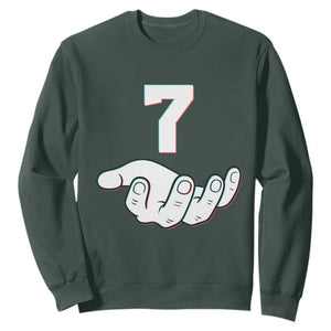 Number 7 Sweatshirt Matching 67 Meme Costume 7th Birthday 7 Years TS10 Dark Forest Green Print Your Wear