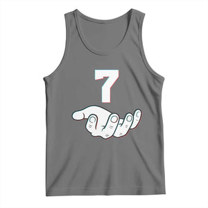Number 7 Tank Top Matching 67 Meme Costume 7th Birthday 7 Years TS10 Black Heather Print Your Wear