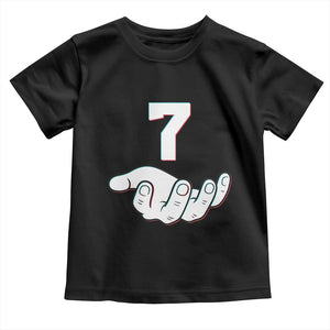 Number 7 Toddler T Shirt Matching 67 Meme Costume 7th Birthday 7 Years TS10 Black Print Your Wear