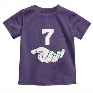 Number 7 Toddler T Shirt Matching 67 Meme Costume 7th Birthday 7 Years TS10 Purple Print Your Wear