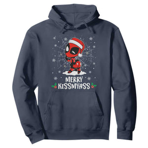 Funny Christmas Hoodie Merry Kissmyass Cute Spider-Women Santa Sarcastic Xmas TS10 Navy Print Your Wear