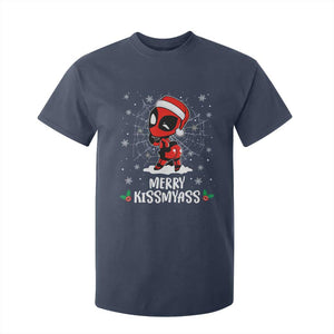 Funny Christmas T Shirt For Kid Merry Kissmyass Cute Spider-Women Santa Sarcastic Xmas TS10 Navy Print Your Wear