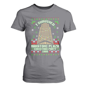 Nakatomi Plaza Christmas Party 1988 T Shirt For Women Xmas Jumper Funny 80's Die Movie Bruce TS10 Charcoal Print Your Wear