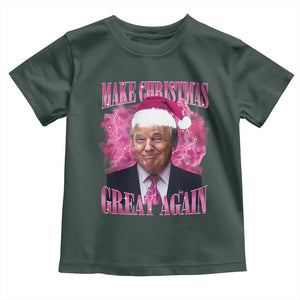 Funny Christmas Trump Toddler T Shirt Funny Make Christmas Great Again Trump Santa Xmas 2024 TS10 Dark Forest Green Print Your Wear