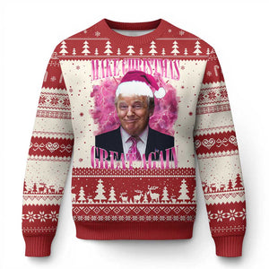 Funny Christmas Trump Ugly Christmas Sweater Funny Make Christmas Great Again Trump Santa Xmas 2024 TS10 Red Print Your Wear