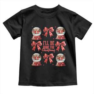Funny Christmas Trump Toddler T Shirt Ill Be Home For Christmas 2024 Daddy's Home Coquette Bow TS10 Black Print Your Wear