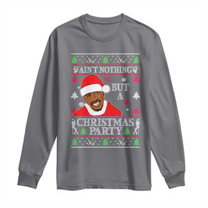 Funny Christmas Long Sleeve Shirt Funny Ain't No Party Like a Diddy Party Ugly Christmas Sweater TS10 Charcoal Print Your Wear