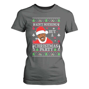 Funny Christmas T Shirt For Women Funny Ain't No Party Like a Diddy Party Ugly Christmas Sweater TS10 Dark Heather Print Your Wear