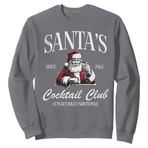Funny Christmas Sweatshirt Santas Cocktail Club Christmas Espresso Martini Dirty Martini TS10 Charcoal Print Your Wear