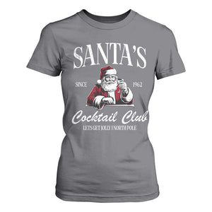 Funny Christmas T Shirt For Women Santas Cocktail Club Christmas Espresso Martini Dirty Martini TS10 Charcoal Print Your Wear