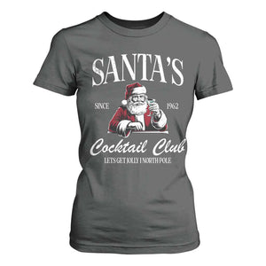 Funny Christmas T Shirt For Women Santas Cocktail Club Christmas Espresso Martini Dirty Martini TS10 Dark Heather Print Your Wear