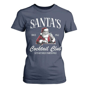 Funny Christmas T Shirt For Women Santas Cocktail Club Christmas Espresso Martini Dirty Martini TS10 Navy Print Your Wear