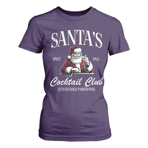 Funny Christmas T Shirt For Women Santas Cocktail Club Christmas Espresso Martini Dirty Martini TS10 Purple Print Your Wear