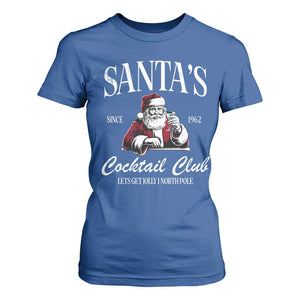 Funny Christmas T Shirt For Women Santas Cocktail Club Christmas Espresso Martini Dirty Martini TS10 Royal Blue Print Your Wear