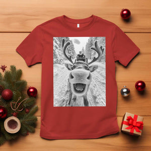 Funny Reindeer Selfie Christmas T Shirt TS10 Red Print Your Wear