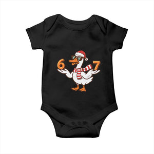 67 Christmas Silly Goose Baby Onesie 6 7 Meme Funny Six Seven Gen Alpha Slang TS10 Black Print Your Wear
