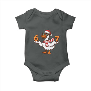 67 Christmas Silly Goose Baby Onesie 6 7 Meme Funny Six Seven Gen Alpha Slang TS10 Dark Heather Print Your Wear