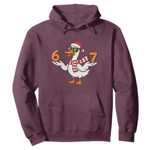 67 Christmas Silly Goose Hoodie 6 7 Meme Funny Six Seven Gen Alpha Slang TS10 Maroon Print Your Wear