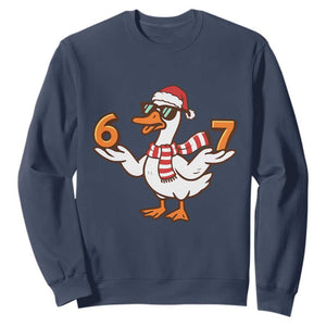67 Christmas Silly Goose Sweatshirt 6 7 Meme Funny Six Seven Gen Alpha Slang TS10 Navy Print Your Wear