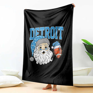 LF Football Christmas Throw Blanket Vintage Santa Claus Face Game Day Sports Fans TS10 Print Your Wear