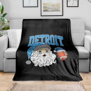 LF Football Christmas Throw Blanket Vintage Santa Claus Face Game Day Sports Fans TS10 Print Your Wear