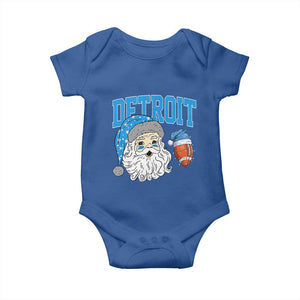 LF Football Christmas Baby Onesie Vintage Santa Claus Face Game Day Sports Fans TS10 Royal Blue Print Your Wear